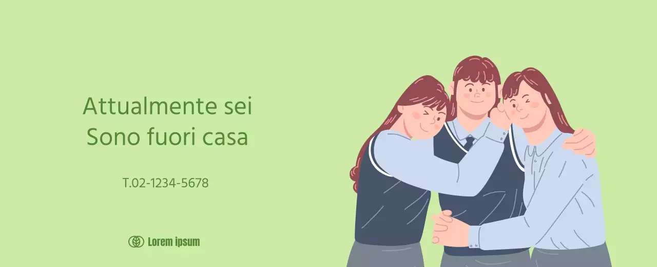 Calendario con illustrazioni giovanili su sfondo giallo e verde