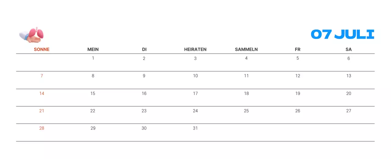 Ein festliches Krankenhaus mit Illustrationen zum Thema Gesundheit und Familie und farbenfrohen Akzenten