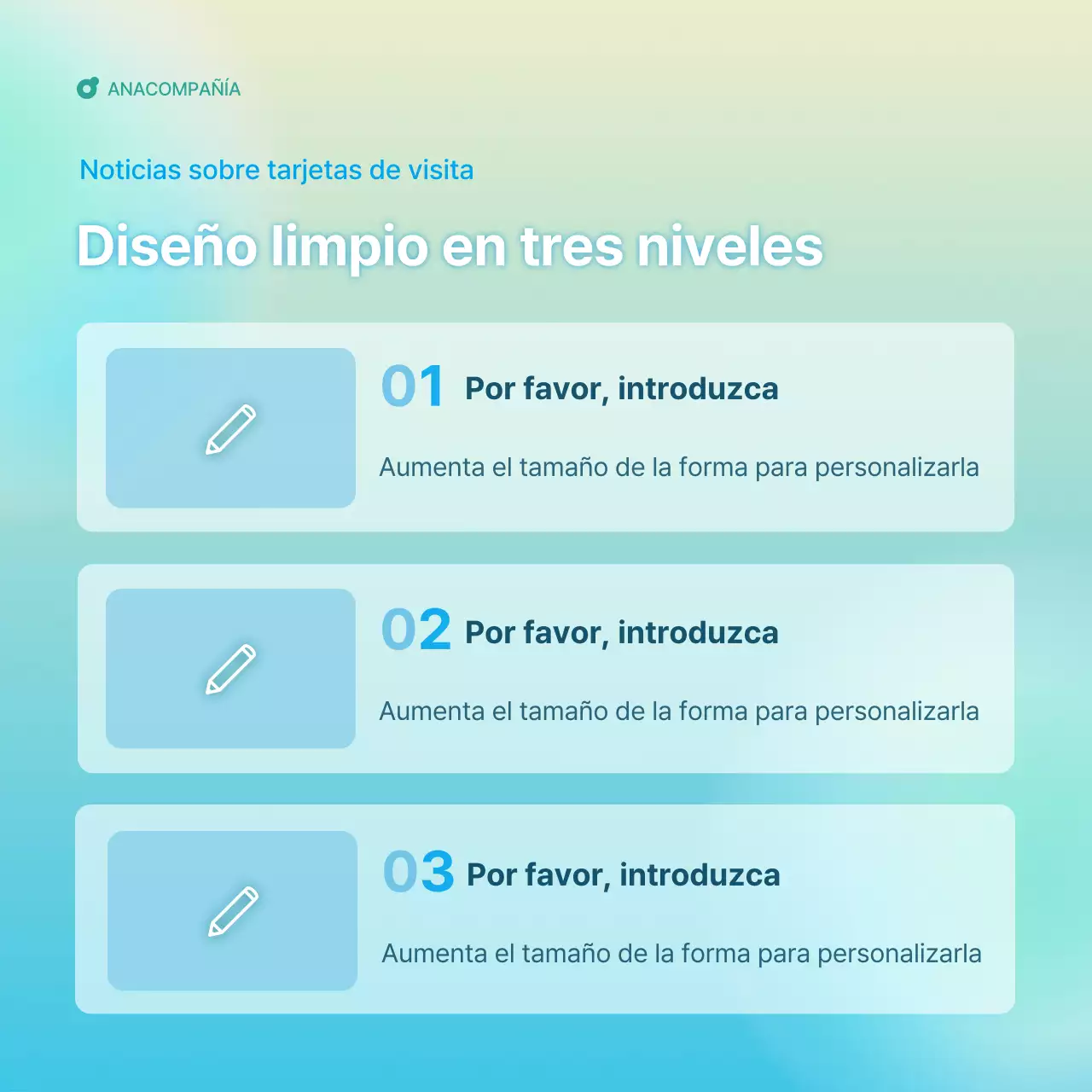 Una sencilla guía de boletines corporativos en azul claro y menta