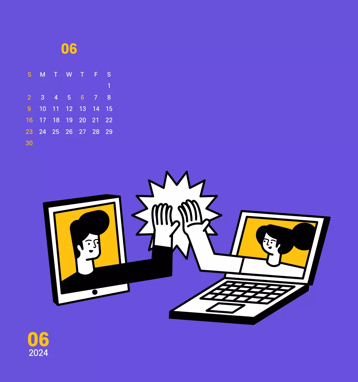 Clean line illustration on a purple background