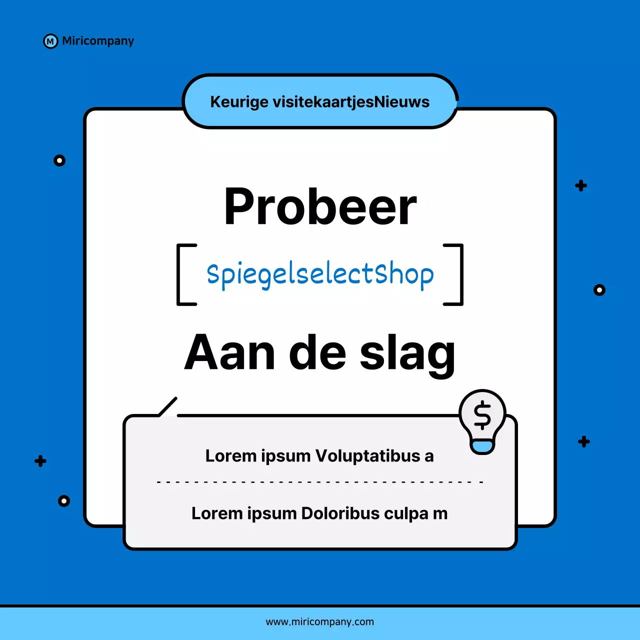 Minimalistische zakelijke pitch voorstel in blauw en lichtblauw