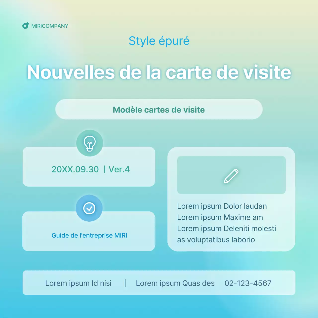 Un guide simple de la lettre d'information de l'entreprise en bleu clair et menthe