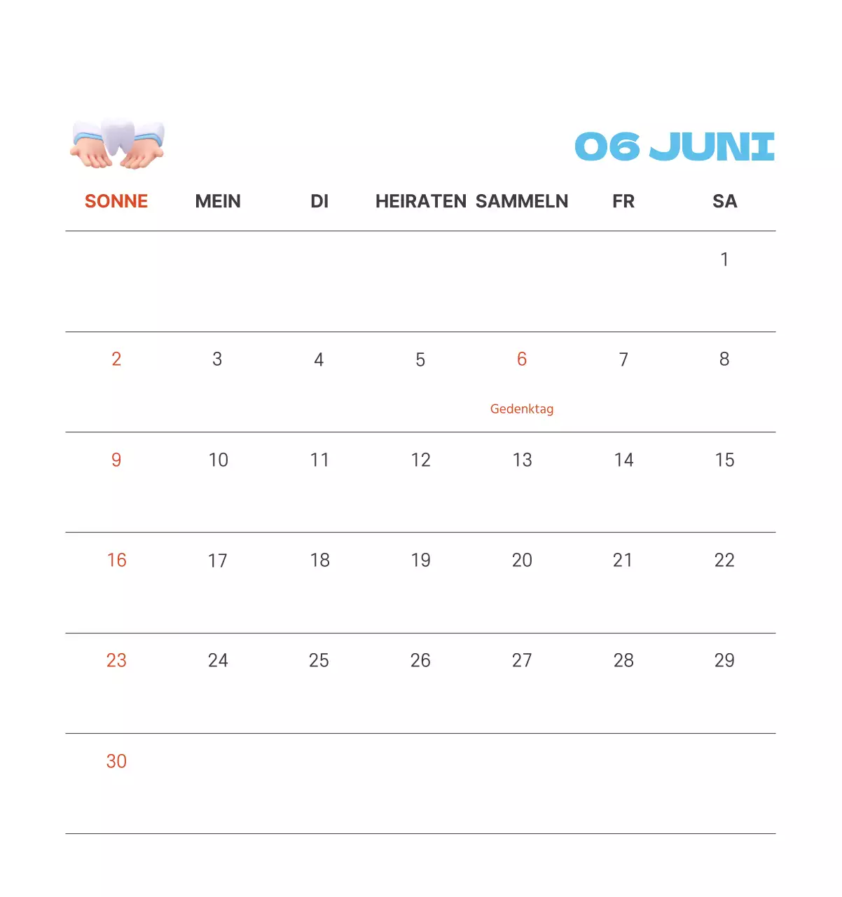 Ein festliches Krankenhaus mit Illustrationen zum Thema Gesundheit und Familie und farbenfrohen Akzenten