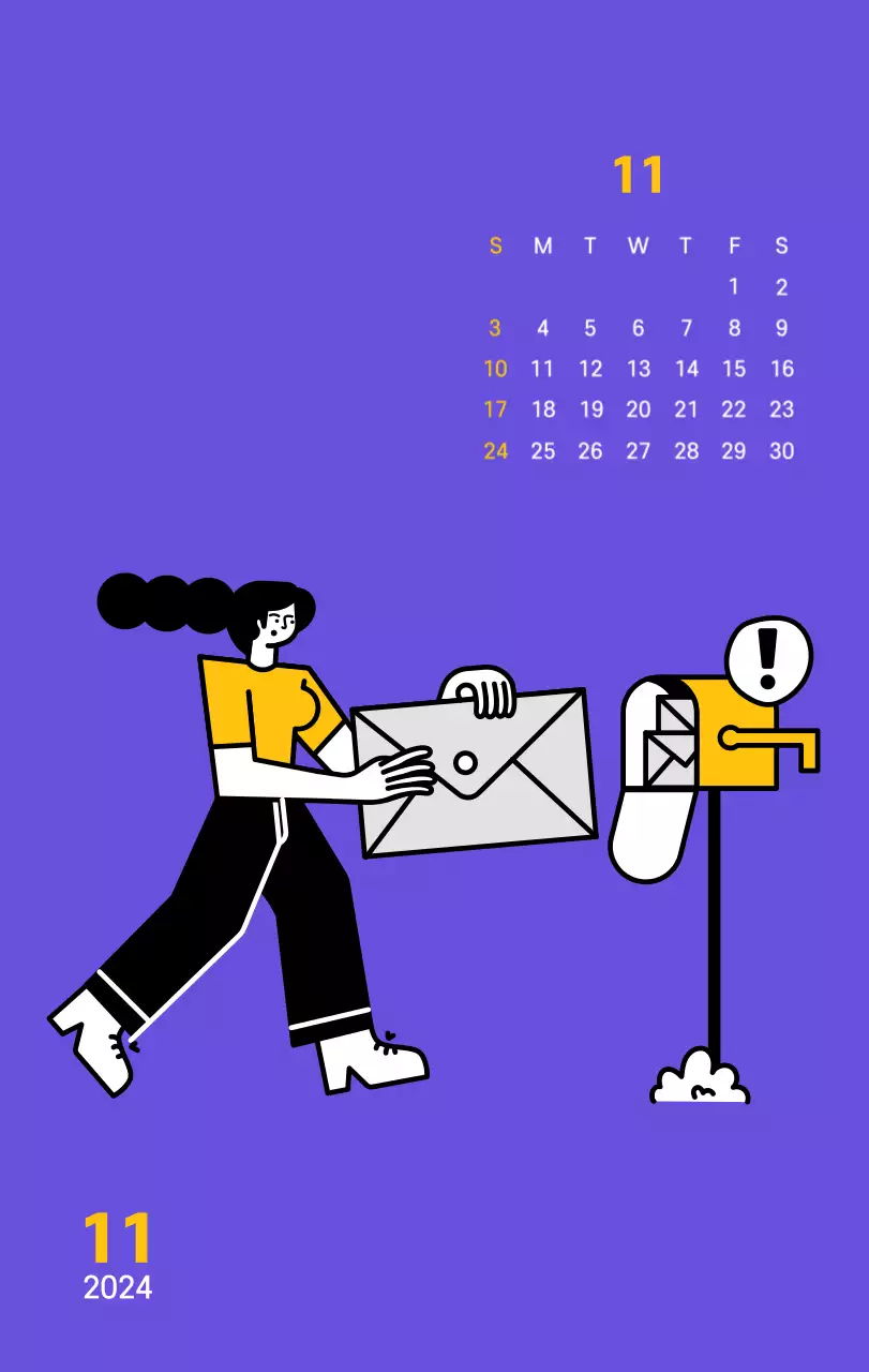 Saubere Linie Illustration auf einem lila Hintergrund