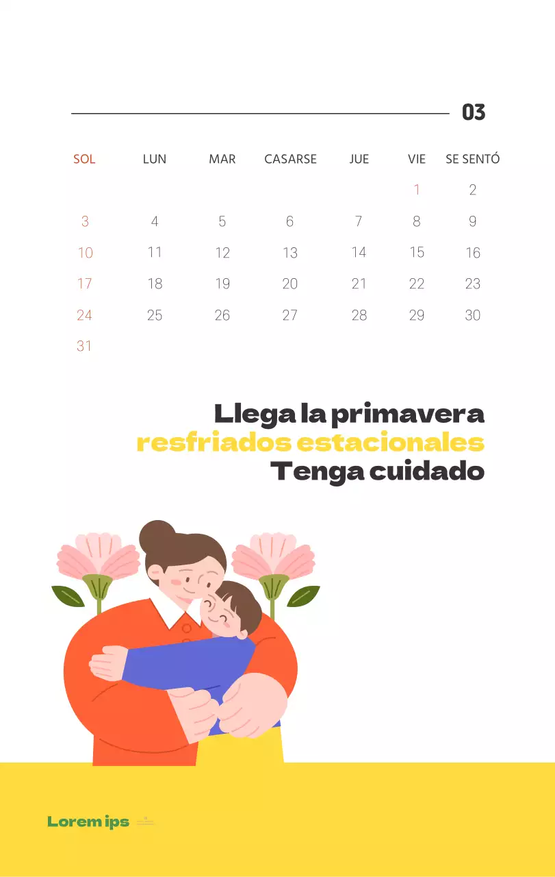 Un hospital festivo con ilustraciones de temática sanitaria y familiar y acentos de color