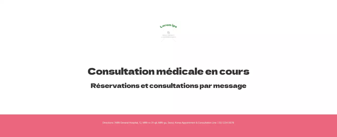 Un hôpital festif avec des illustrations sur le thème de la santé et de la famille et des accents colorés.