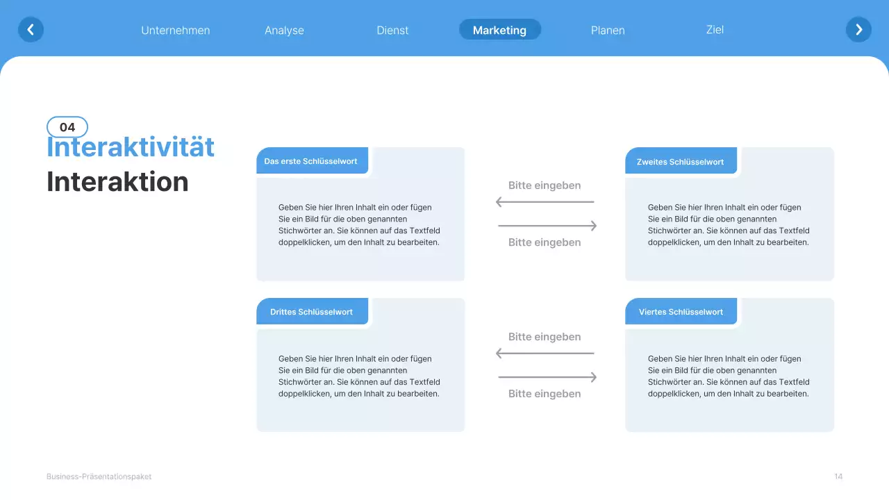 Einfache weiße und hellblaue Website Firmenprofil