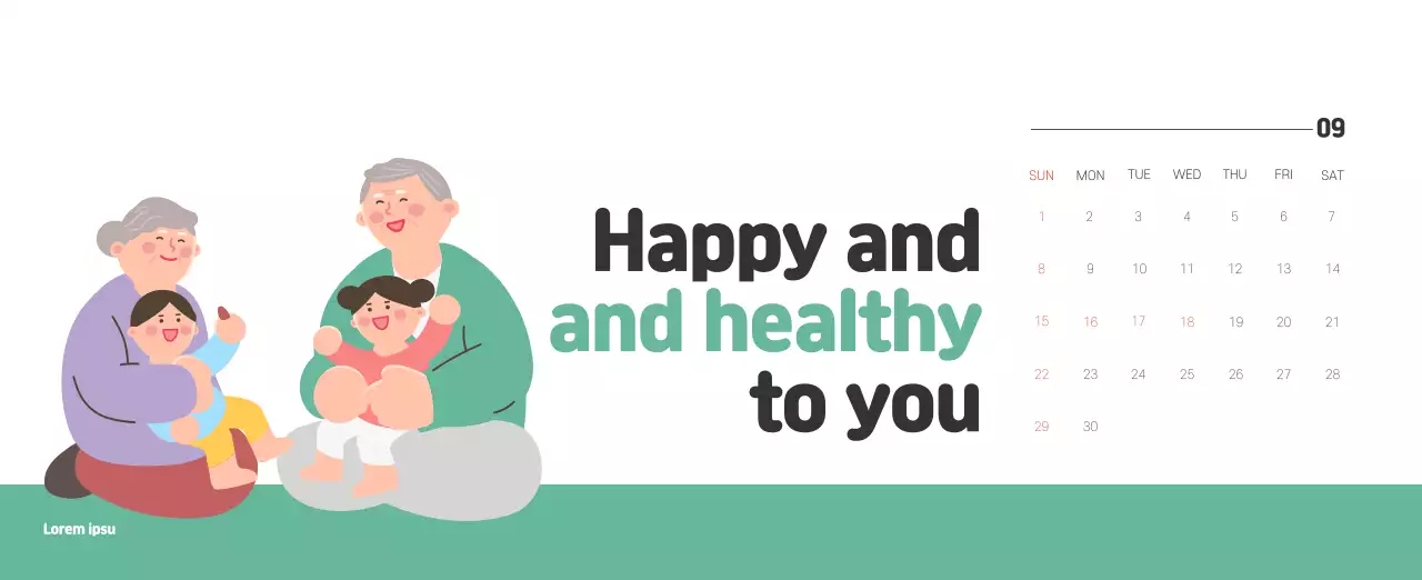 Holiday hospitals with cute illustrations and colorful accents related to health and family.