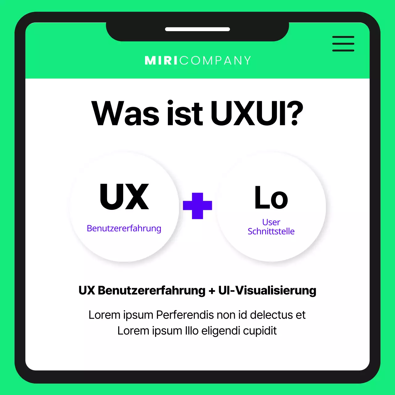 Eine hübsche Designerin in Lila und Chartreuse engagieren