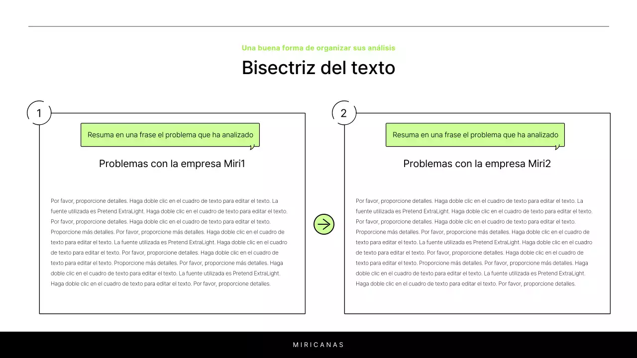 Un sencillo informe en blanco y chartreuse para presentar un proyecto