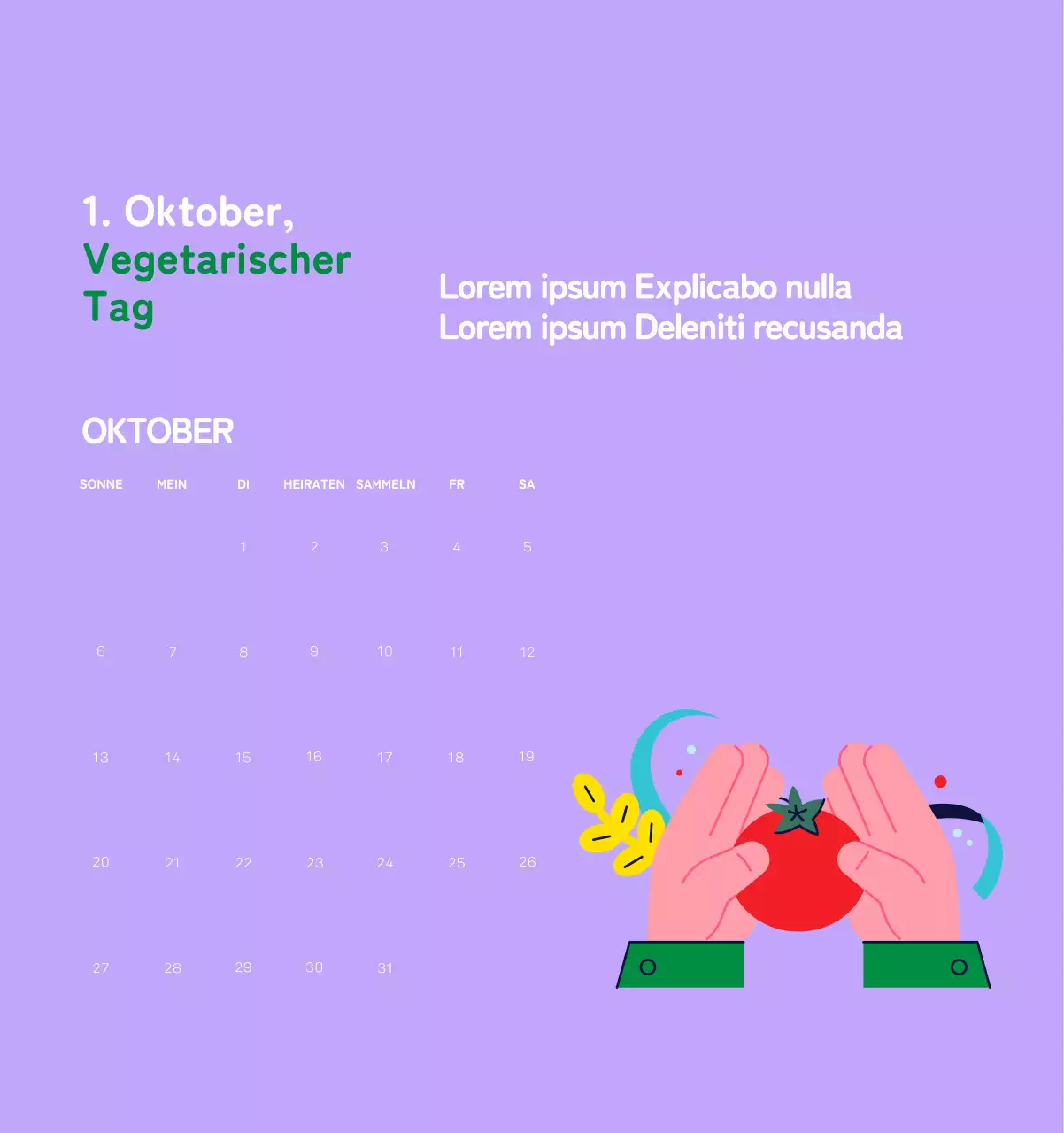 Mit farbenfrohen Illustrationen von Menschen und dem Planeten wird die Weihnachtszeit gefeiert.