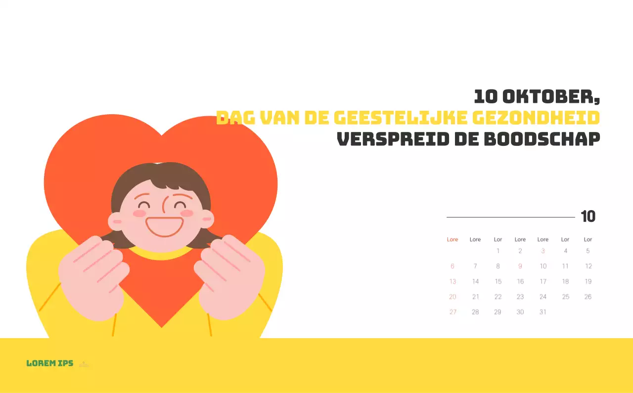 Een feestelijk ziekenhuis met illustraties met gezondheids- en gezinsthema's en kleurrijke accenten