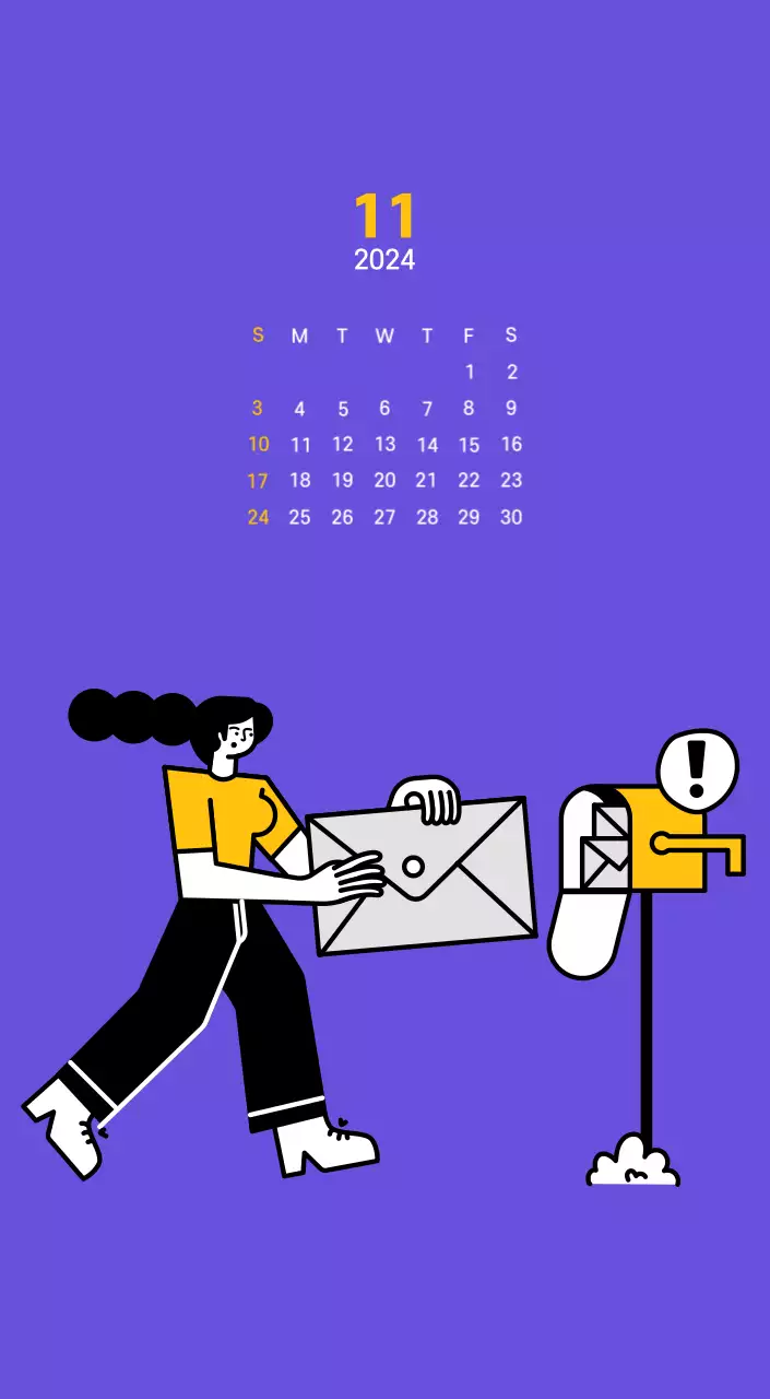 Saubere Linie Illustration auf einem lila Hintergrund