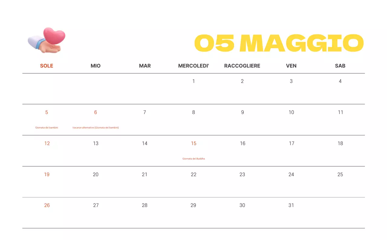 Un ospedale festivo con illustrazioni a tema salute e famiglia e accenti colorati