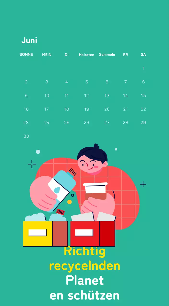 Mit farbenfrohen Illustrationen von Menschen und dem Planeten wird die Weihnachtszeit gefeiert.