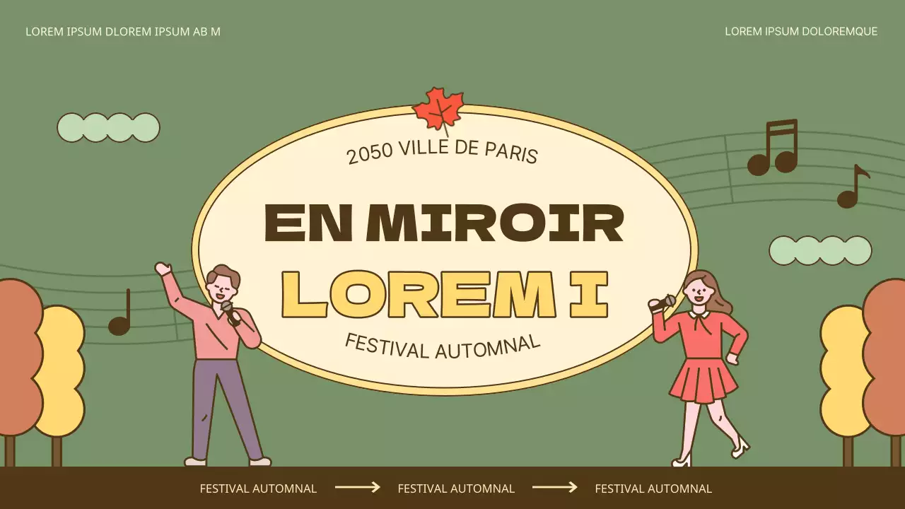 Promouvoir les fêtes naturelles d'automne en jaune et kaki