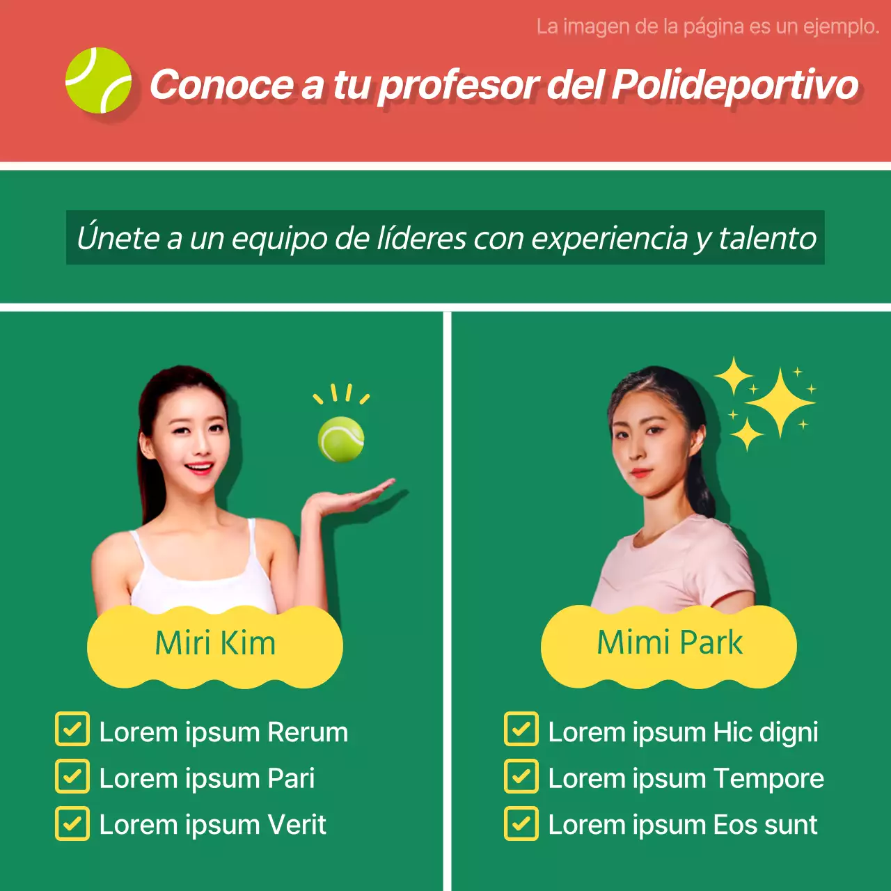 Promover la afiliación a un club de tenis moderno en verde y marrón