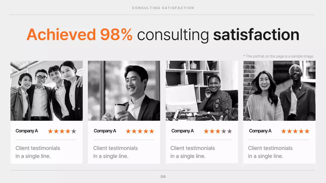 오렌지 모던 비즈니스 프레젠테이션