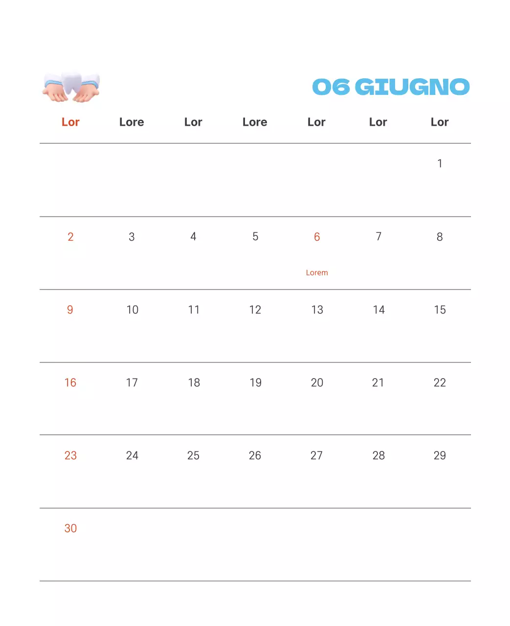 Un ospedale festivo con illustrazioni a tema salute e famiglia e accenti colorati