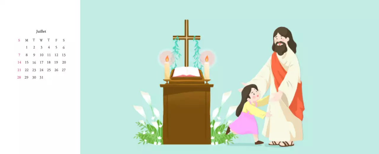 Des églises aux couleurs chaudes et des illustrations mignonnes