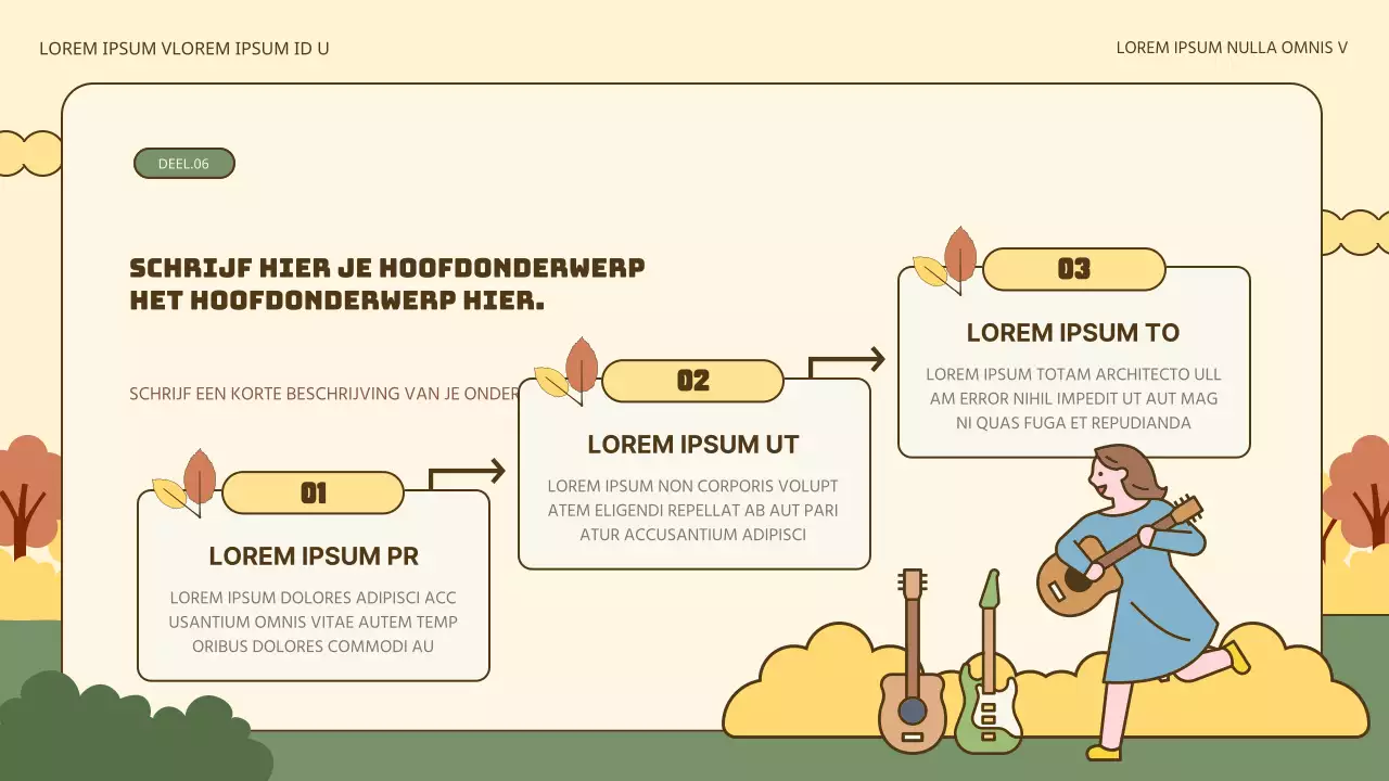 Promoot natuurlijke herfstfestivals in geel en kaki