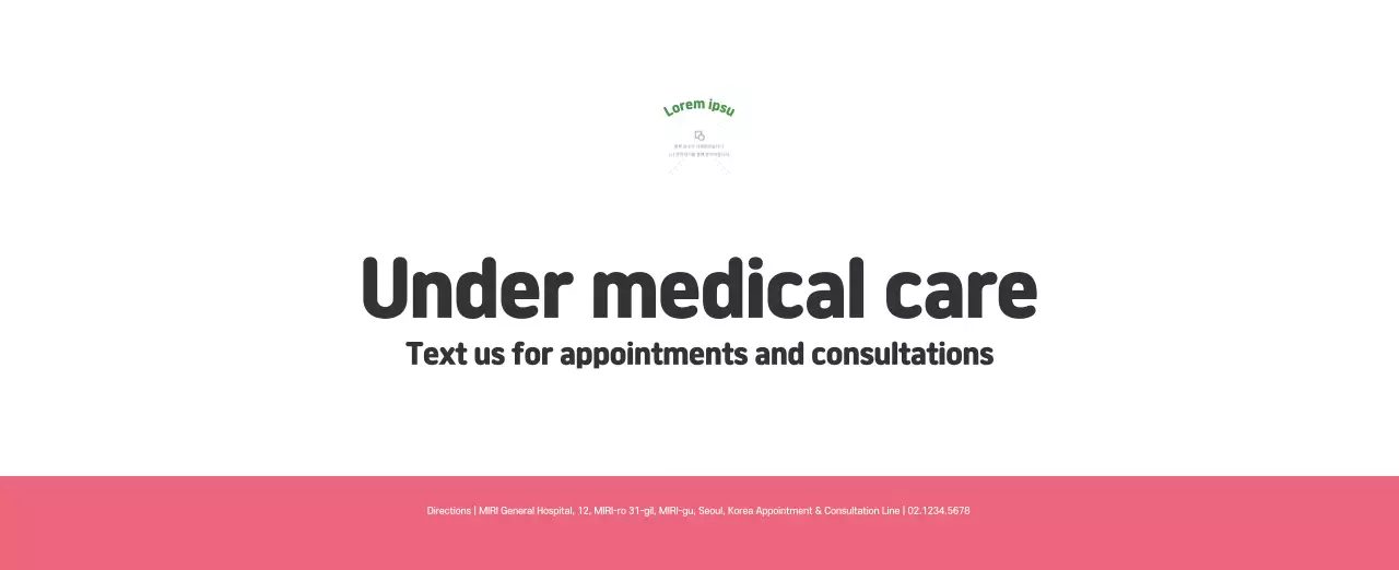 Holiday hospitals with cute illustrations and colorful accents related to health and family.