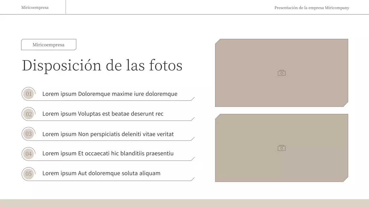 Un informe empresarial sencillo y emotivo en marrón y blanco