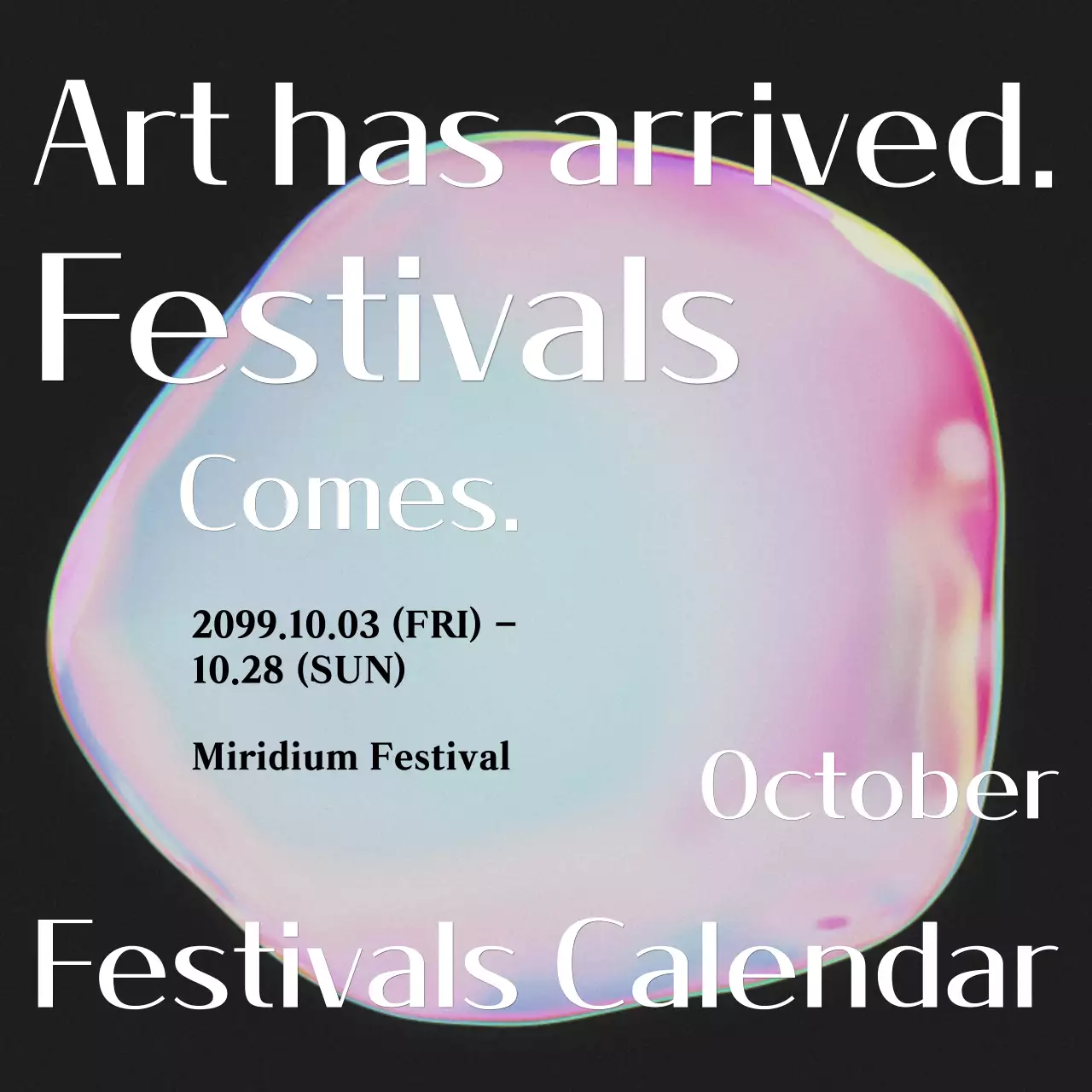 Thông báo lịch trình lễ hội nghệ thuật cầu vồng màu hồng