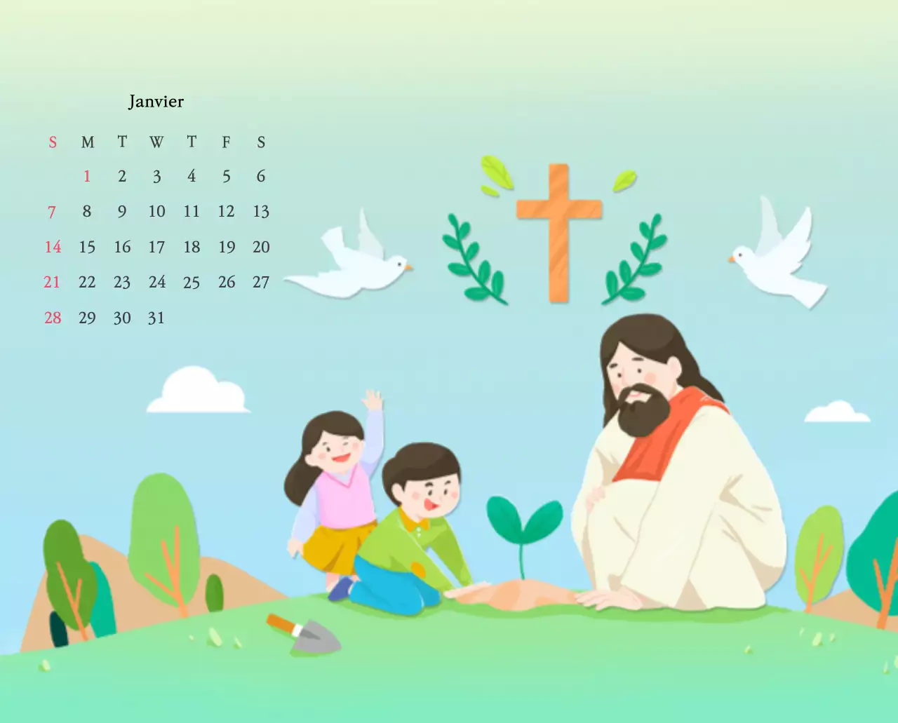 Des églises avec de jolies illustrations aux couleurs chaudes