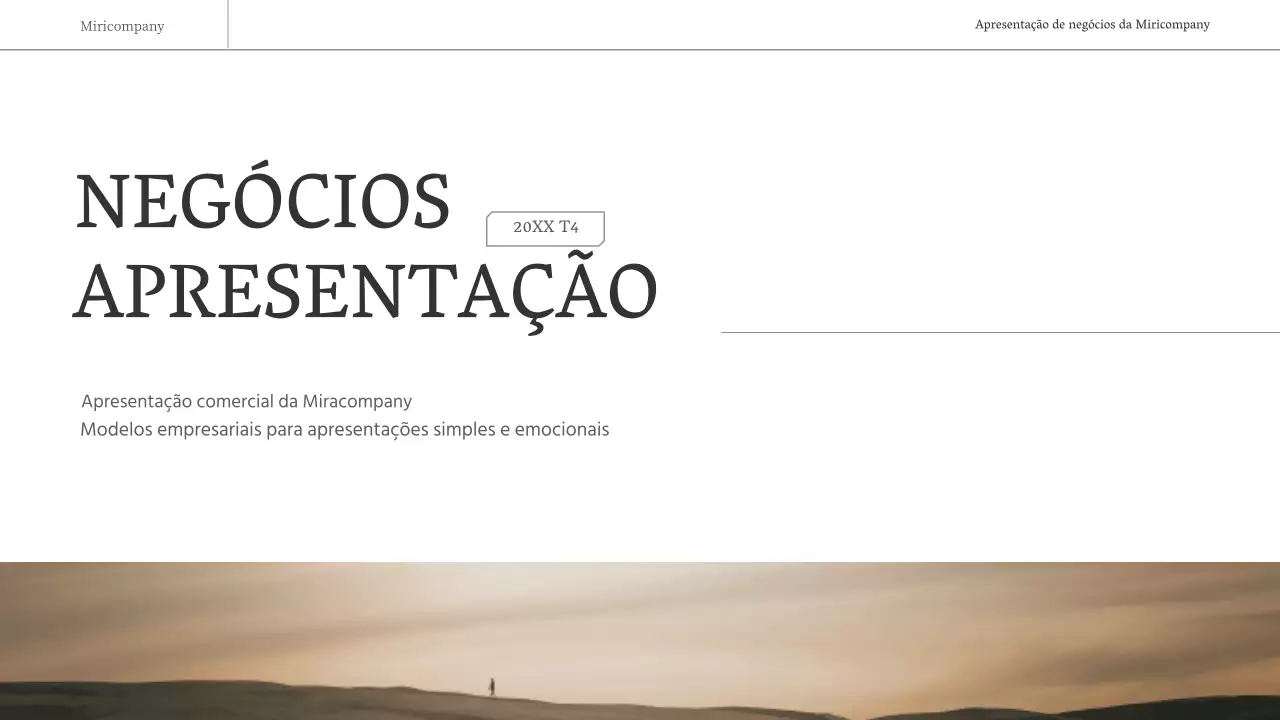 Um relatório comercial simples e emotivo em castanho e branco
