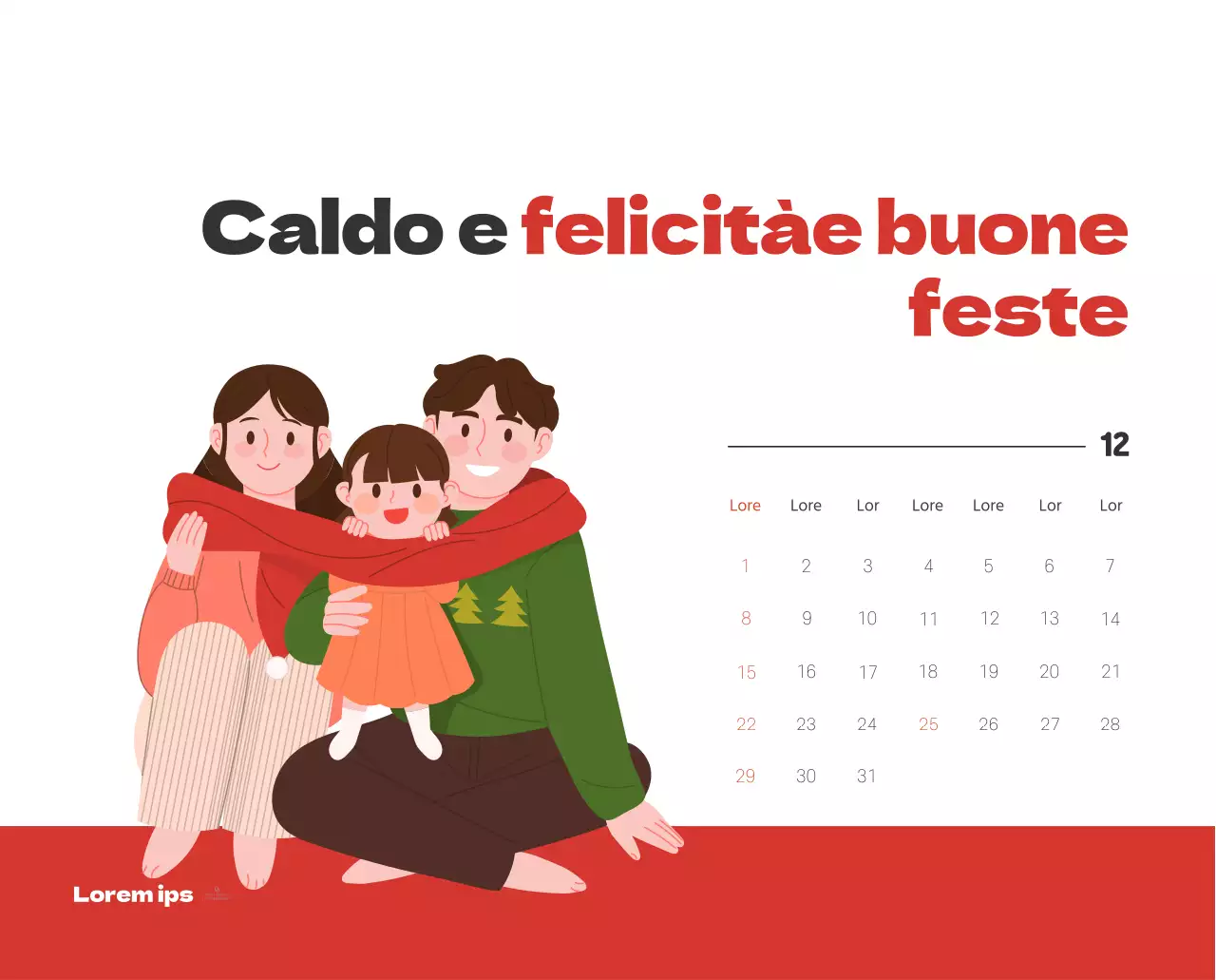 Un ospedale festivo con illustrazioni a tema salute e famiglia e accenti colorati