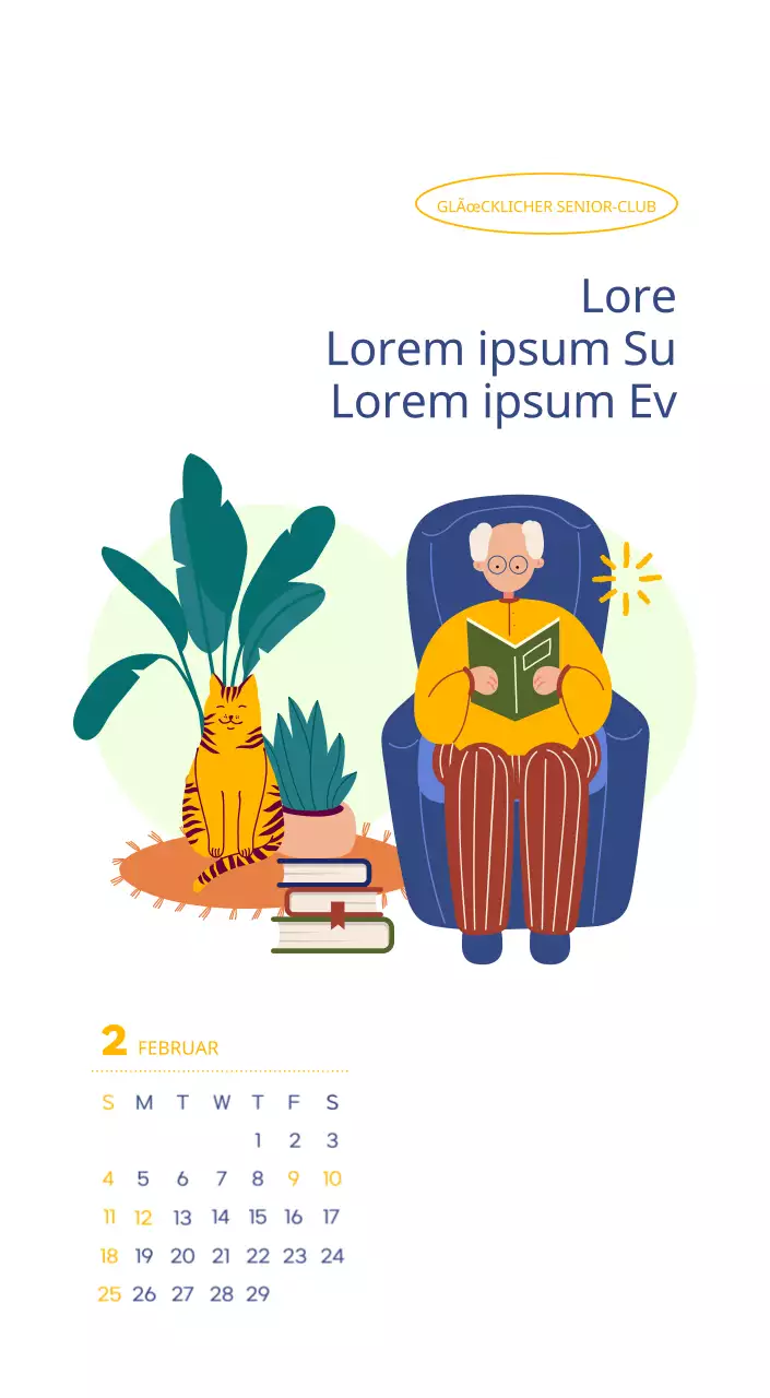 Arbeitskalender mit schönen Illustrationen