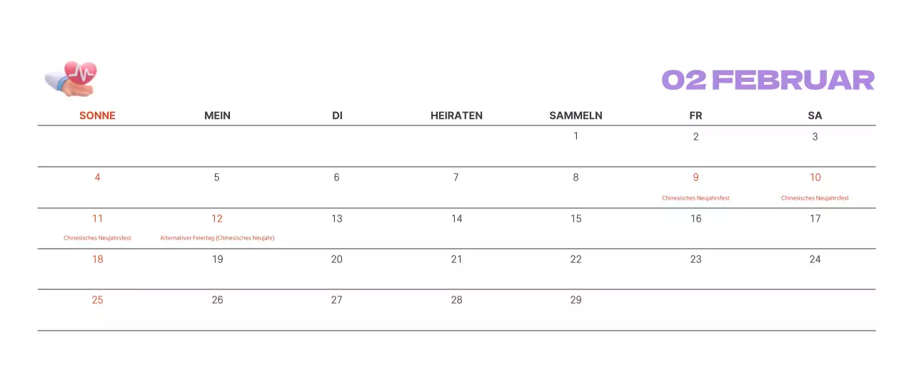 Ein festliches Krankenhaus mit Illustrationen zum Thema Gesundheit und Familie und farbenfrohen Akzenten
