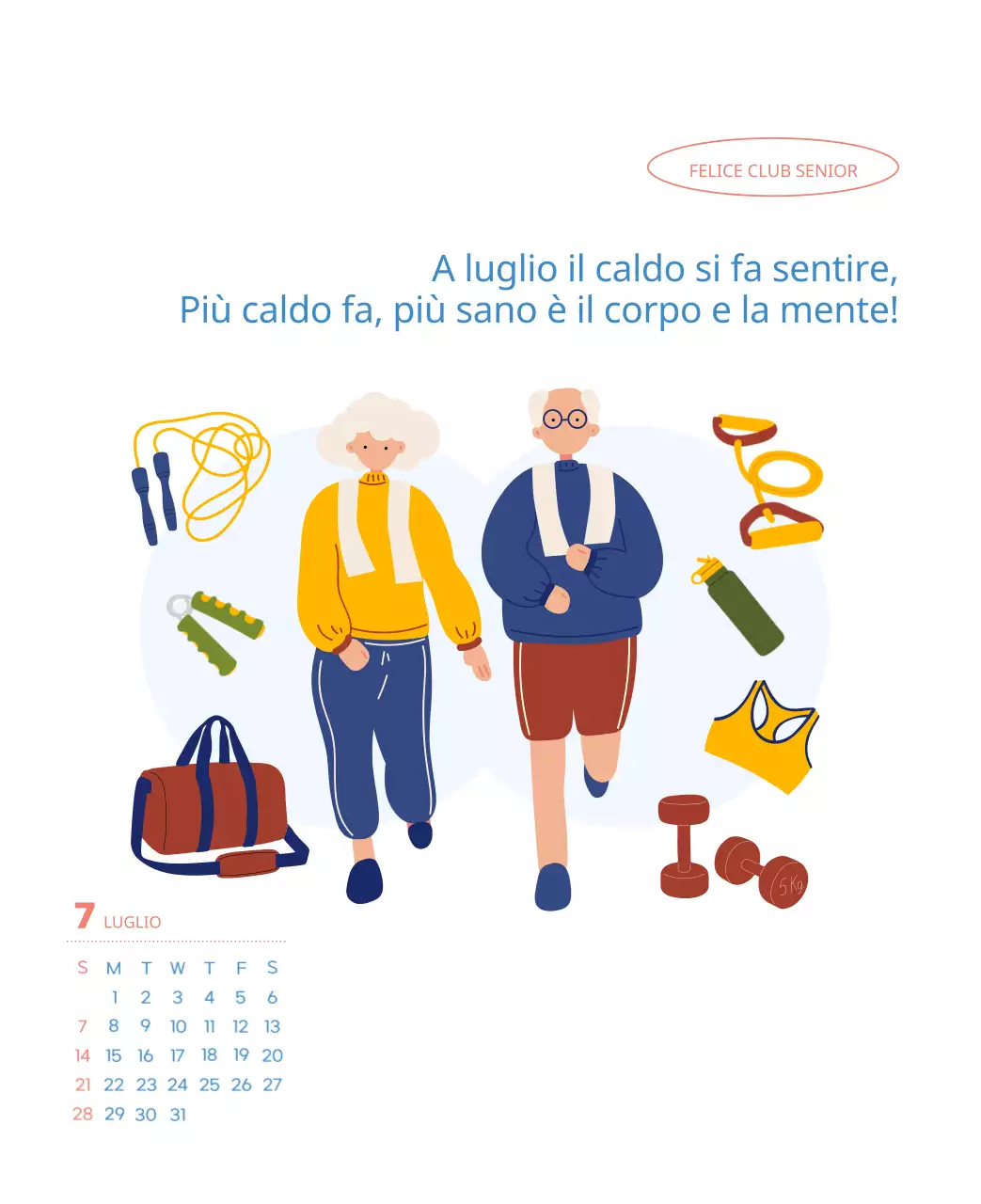 Calendario di lavoro con splendide illustrazioni
