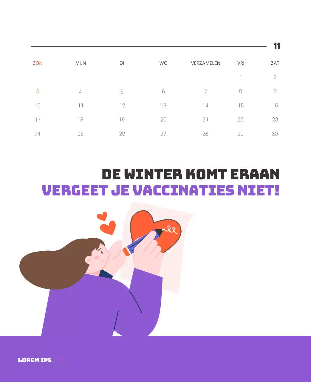 Een feestelijk ziekenhuis met illustraties met gezondheids- en gezinsthema's en kleurrijke accenten