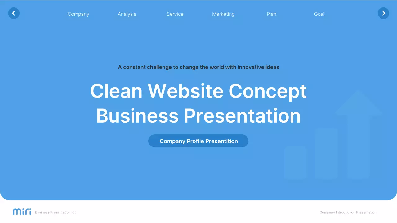 A simple white and light blue website company profile