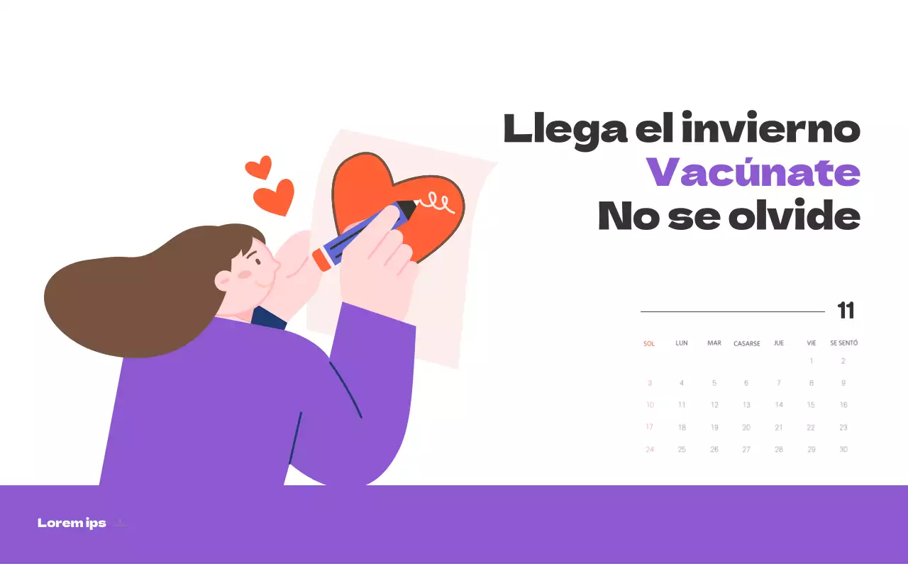 Un hospital festivo con ilustraciones de temática sanitaria y familiar y acentos de color