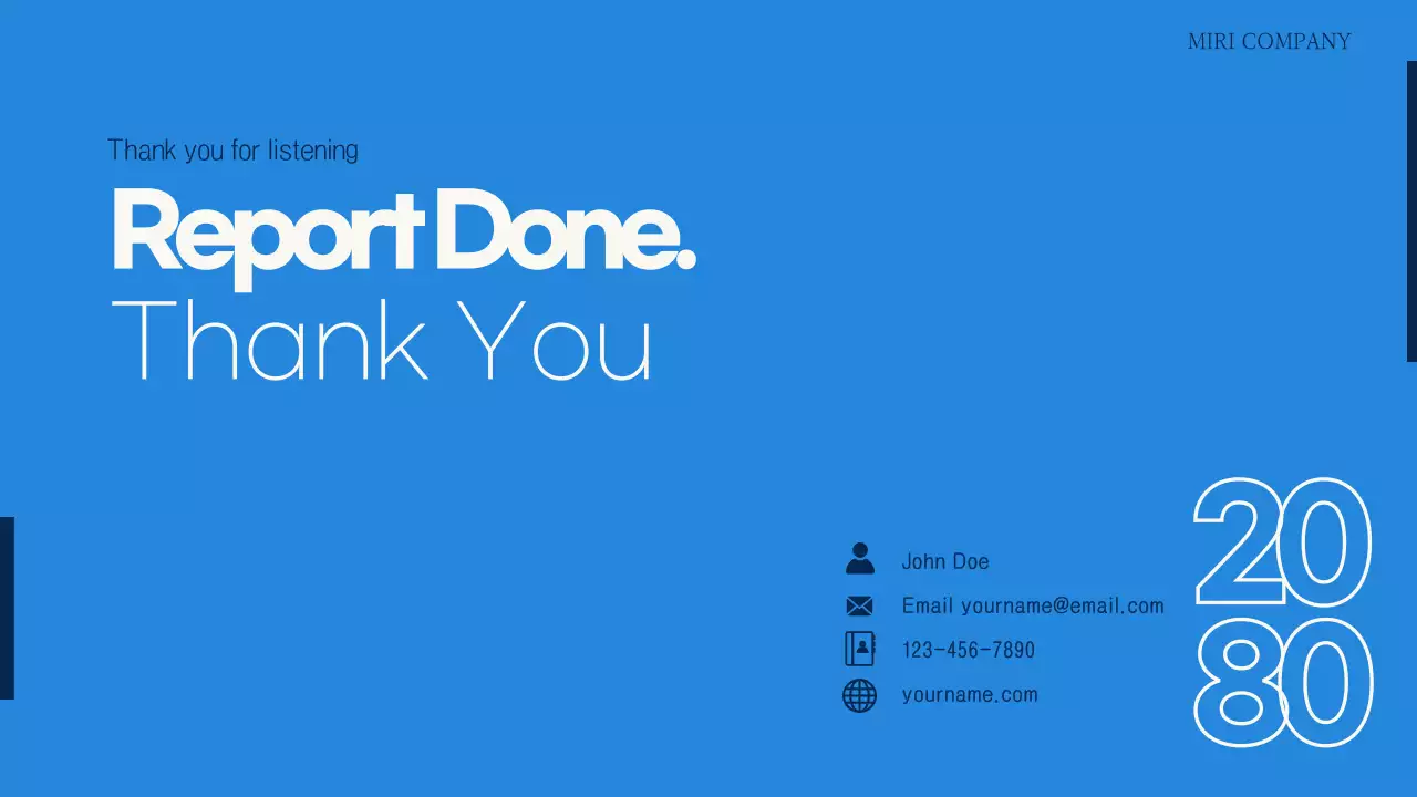 파랑과 흰색의 모던한 미팅용 보고서