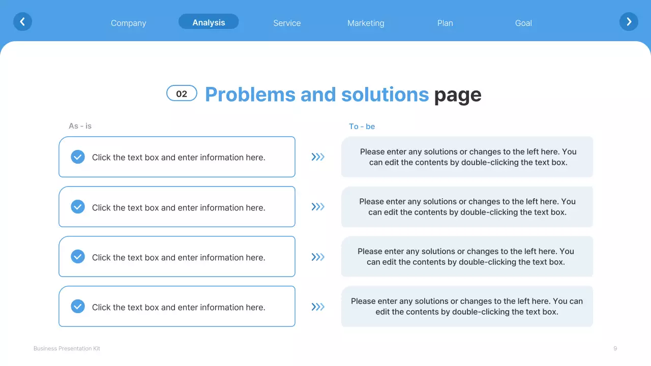 A simple white and light blue website company profile