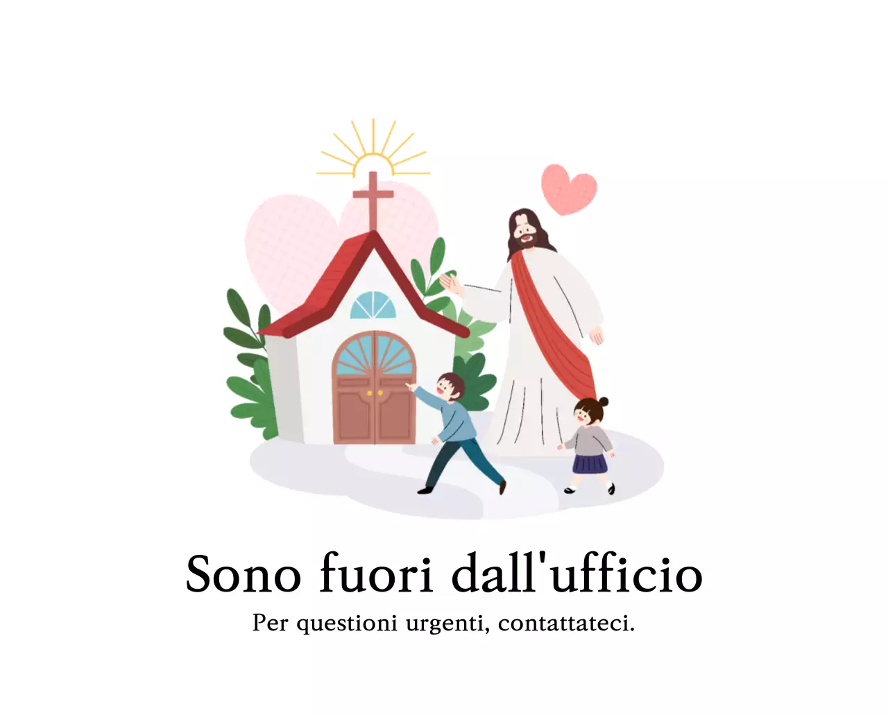 Chiese con simpatiche illustrazioni dai colori caldi