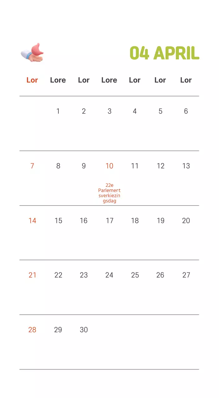 Een feestelijk ziekenhuis met illustraties met gezondheids- en gezinsthema's en kleurrijke accenten