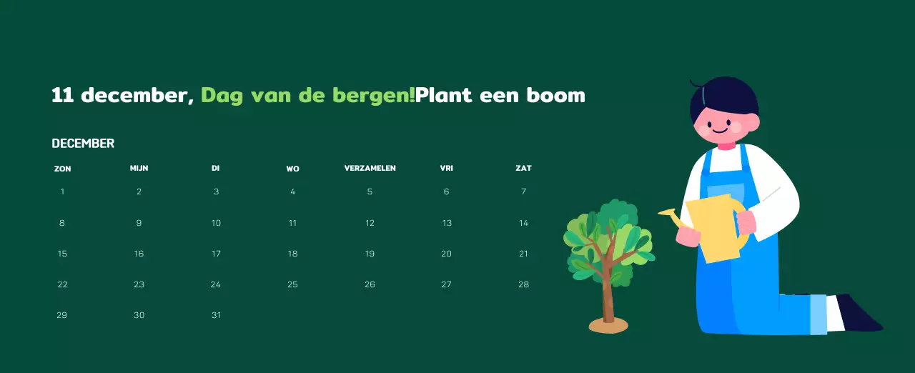 Vier de feestdagen met kleurrijke illustraties van mensen en de planeet.