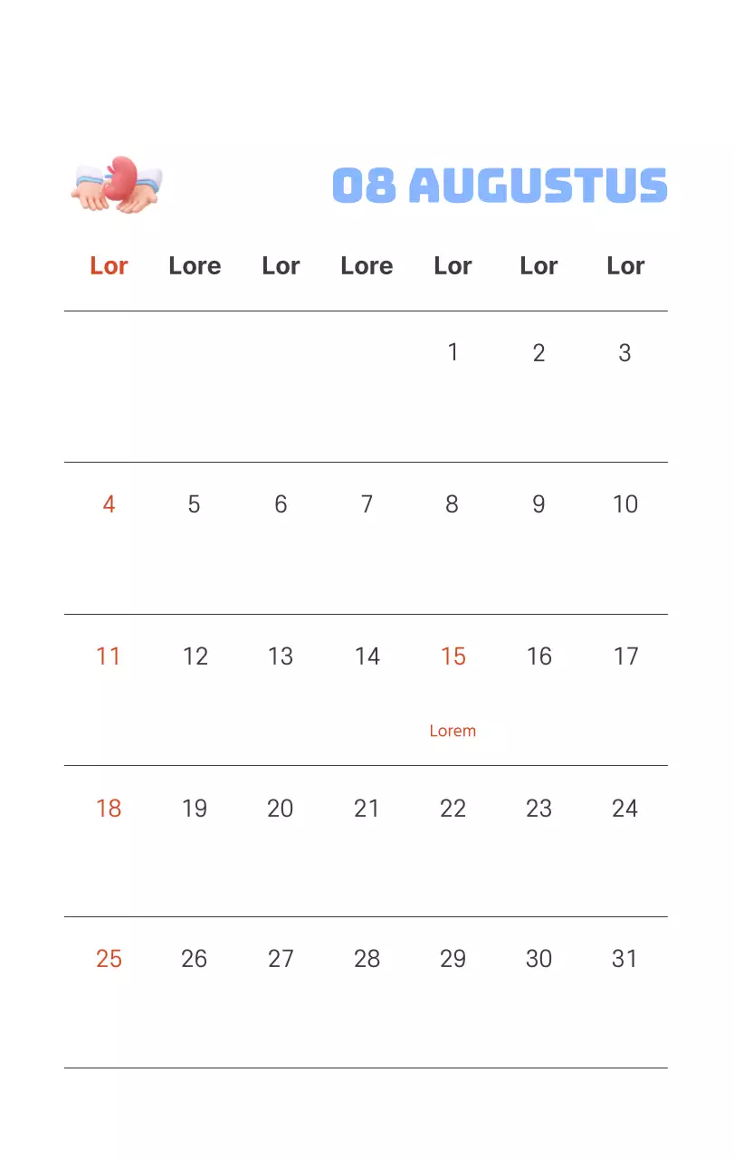 Een feestelijk ziekenhuis met illustraties met gezondheids- en gezinsthema's en kleurrijke accenten