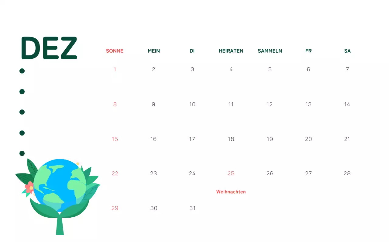 Mit farbenfrohen Illustrationen von Menschen und dem Planeten wird die Weihnachtszeit gefeiert.