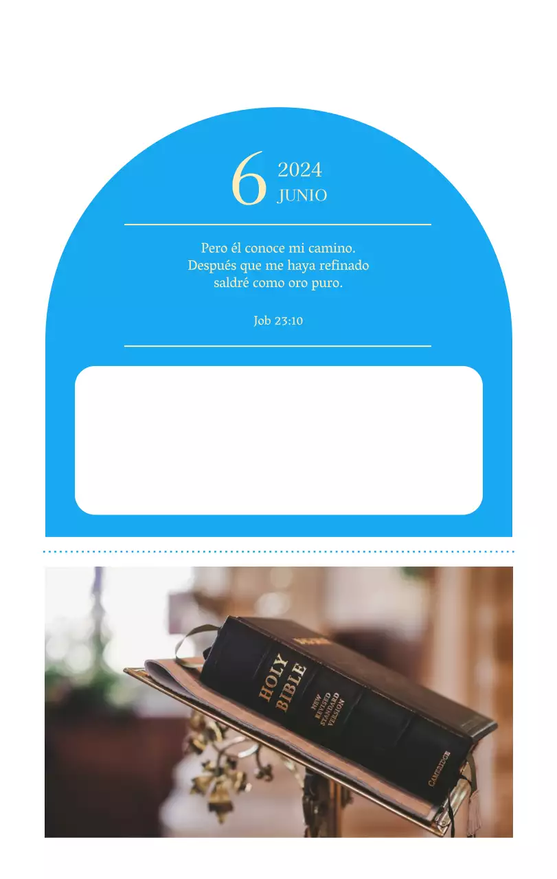 Calendario eclesiástico azul de concepto moderno