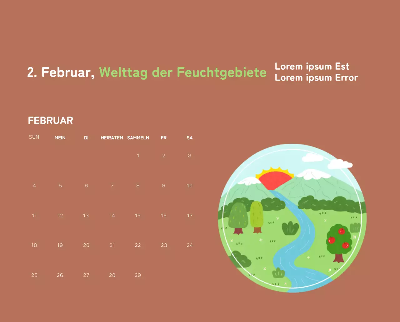 Mit farbenfrohen Illustrationen von Menschen und dem Planeten wird die Weihnachtszeit gefeiert.