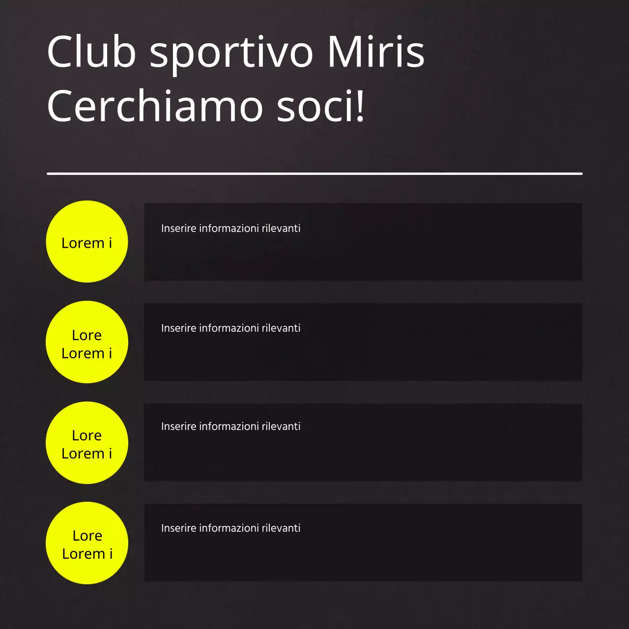 Promuovere il reclutamento sportivo nel trend giallo e nero