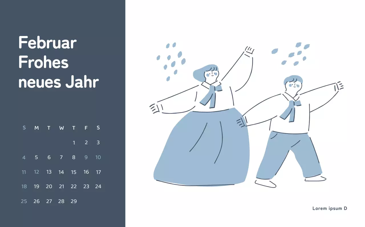 Ein Kalender mit farbenfrohen und emotionalen Illustrationen