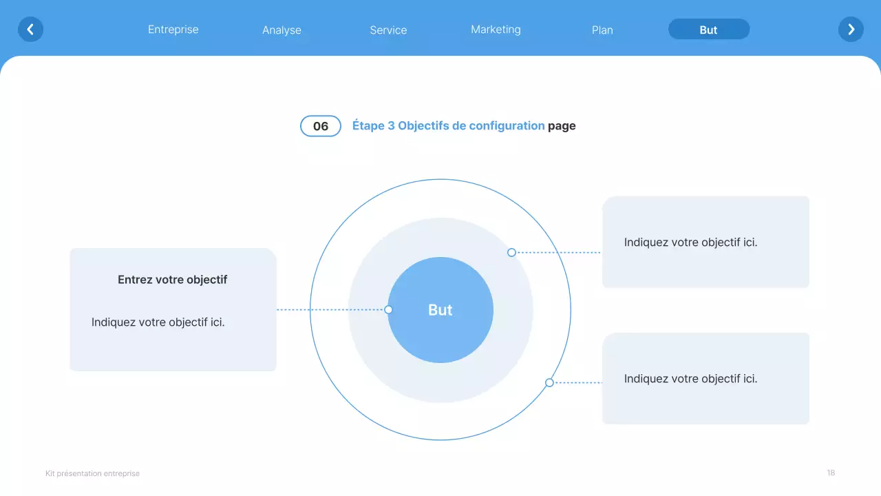 Site web simple, blanc et bleu clair, profil d'entreprise