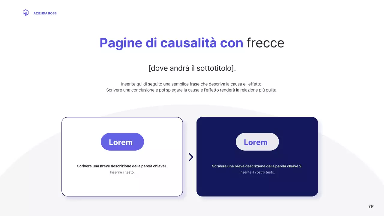 Un profilo aziendale dal semplice layout blu